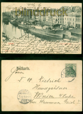 Lbeck sw-AK Dampfschiffshafen 1906 nach Winsen an der Luhe (d9705)