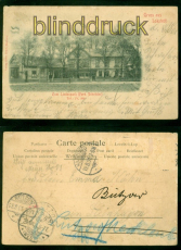 Lockstedt sw-AK Gruss aus ..... Zum Lindenpark 1901 nach Steinhagen 1906 (d9707)
