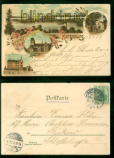 Ratzeburg Litho- AK Gruss aus ..... vier Ansichten 1903 nach Btzow (d9714)