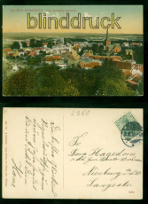 Segeberg Solbad farb-AK vom Kalkberg gesehen 1910 nach Nienburg (d9716)