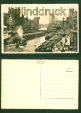 Danzig sw-AK Innenhafen, Krantor und Speicherinsel ungebraucht (d9775)