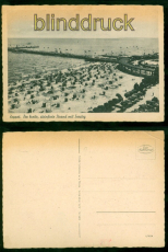 Zoppot sw-AK der breite steinfreie Strand mit Seesteg ungebraucht (d9782)