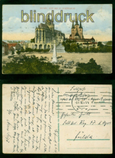 Alt-Erfurt sw-AK Blick auf die Lehmannsbrcke Feldpost 1917 nach Hamburg (d9726)