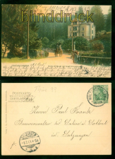 Friedrichroda farb-AK Partie im Grund mit Hotel Waldschlsschen 1903 nach(d9728)