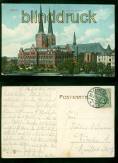 Lbeck farb-AK Dom und Museum 1913 nach Dresden (d9706)