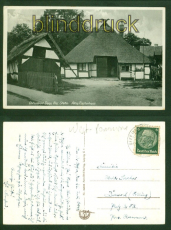 Deep Ostseebad Bez. Stettin sw-AK Altes Fischerhaus 1941 nach Dassel (d9809)
