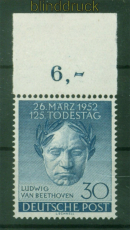 Berlin Mi #  87 Oberrand postfrisch Ludwig von Beethoven (55813)