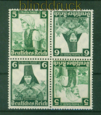 dt. Reich Zusammendrucke Mi #  2 x K 25 postfrisch Trachten (55726)