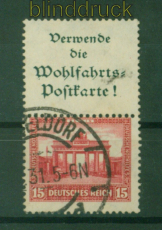 dt. Reich Zusammendrucke Mi # S  84 gestempelt Nothilfe 1930 (55703)