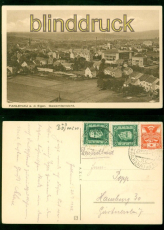 Falkenau a. d. Eger sw-AK Gesamtansicht 1928 nach Hamburg Druckfehler (d9795)