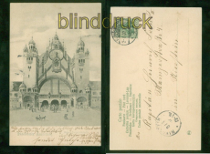 Dsseldorf sw-AK Ausstellung Hauptindustriehalle 1902 nach Nierstein (d9350)
