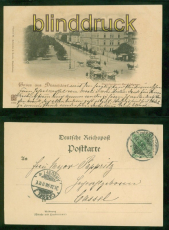 Dsseldorf sw-AK Hauptpostamt Heroldstrasse 1898 nach Kassel (d9352)