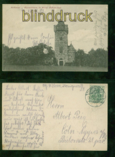 Dortmund sw-AK Bismarckturm im Kaiser-Wilhelm-Hain 1903 nach Kln-Nippes (d9359)