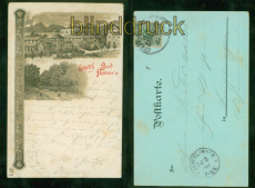 Bad Hamm i. W. Litho-AK Gruss aus ..... zwei Ansichten Bahnpost 1899 nach(d9372)