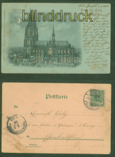 Kln sw-AK Dom Sdseite Halt gegen das Licht 1900  nach Ehrenbreitstein (d9377)