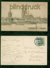 Kln a. Rhein sw-AK Frankenwerft 1910 nach Turkheim (d9398)