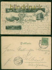 Lichtenau sw-AK Gruss aus ..... vier Ansichten 1900 nach Delbrck (d9422)