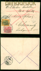 dt. Reich Mi #  56 und 58 MiF Eilbotenbrief Dresden 1901 nach Chemnitz (55758)
