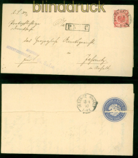 dt. Reich Mi # 47 EF portopflichtige Dienstsache P.M.V.C. Gross-Salze 1890(55756