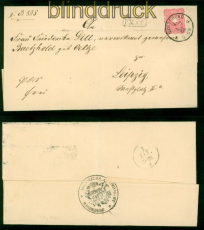 dt. Reich Mi #  41 EF portopflichtige Dienstsache P.M.V.C. Magdeburg 1881(55752)