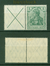 dt. Reich Zusammendrucke Mi # W   1 ungebraucht mit Falz Germania (55840)