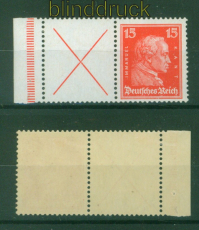 dt. Reich Zusammendrucke Mi # W  23 ungebraucht mit Falz (55845)