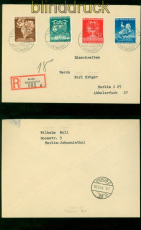 dt. Reich Mi # 768/71 Satz-Orts-R-Brief Berlin Nachtrglich entwertet (56317)