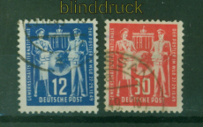 DDR Mi #  243/44 gestempelt Gewerkschaftsvereinigung (55991)