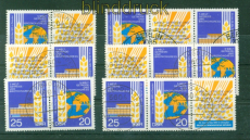 DDR Zusammendrucke Mi # 1575/76 gestempelt WZd 221/226 Brotkongress (56287)
