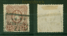 dt. Reich Mi #  35 a D gestempelt verbreiterte Marke geprft Jschke-L BPP(56250