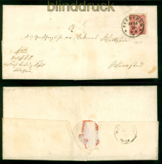 Reich Mi #  33 a EF T & T-Stempel Fuerfeld 28.11.1876 nach Wrrstadt gepr.(55902