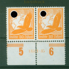 dt. Reich Mi # 536 y HAN postfrisch waagerechte Riffelung HAN (56210)