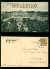 Bruchsal sw-AK das Schloss nach der Renovation 1906 nach Wiesbaden (d10022)