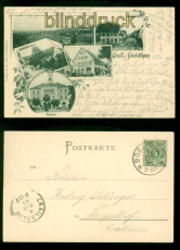 Sindelfingen sw-AK Gruss aus ....... 5 Ansichten 1901 nach Crailsheim (d10024)