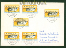 Bund ATM 2002 Mi # 5.1 5 x 0,11 Euro und 1 x Werteindruck 00000 Fernbrief(56173)