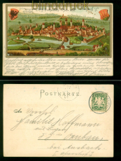 Dinkelsb�hl farb-AK Dinkelsb�hl im Jahre 1632 1901 nach Lingen (d10037)