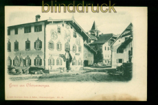Oberammergau sw-AK Strassenansicht ungebraucht (d10071)