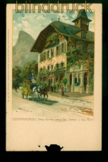 Oberammergau farb-AK Haus Georg Lang Sel. Erben u. kgl. Post ungebraucht(d10072)