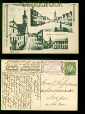 Allersberg sw-AK 3 Ansichten Vord. Markt, Pfarrhaus + Mdchenschule 1902(d10029)