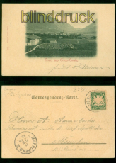 Gro-Gmain sw-AK Gruss aus ...... Panoramaansicht Bad Reichenhall 1898 (a2270)
