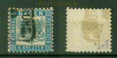 Baden Mi # 19 b gestempelt gezhnt geprft Thiel (56015)