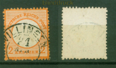 dt. Reich Mi #  15 gestempelt 2 Kreuzer kleiner Schild (56025)