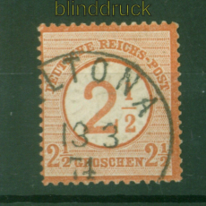 dt. Reich Mi #  29 gestempelt 2 1/2 auf 2 1/2 Groschen groer Schild (56029)