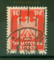 dt. Reich Mi # 357 Y gestempelt liegendes Wasserzeichen (56034)