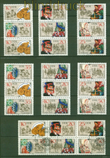 DDR Zusammendrucke Mi # 2716/21 gestempelt WZd 534 - SZd 254 Volksbruche(56470)
