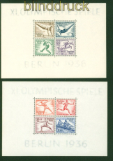 dt. Reich Mi # Block  5 und 6 postfrisch Olympia-Blockpaar (56606)