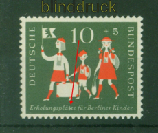 Bund Mi #  250 I postfrisch Plattenfehler tz verbunden (56612)