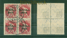 dt. Reich Mi # 137 I gestempelter 4er-Block mit 137 I/V geprft Fleiner (56492)