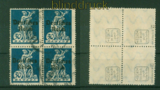 dt. Reich Mi # 123 gestempelter 4er-Block mit 2 x 123 VI gepr Infla Berlin(56485