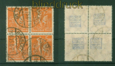 dt. Reich Mi # 238 gestempelter 4er-Block geprft Infla Berlin (56502)